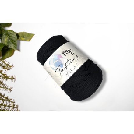 01 - Fekete gyapjú fonal 500 gramm