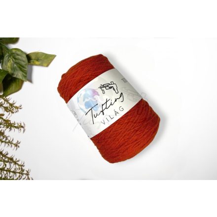 12 - Sötétnarancs gyapjú fonal 500 gramm