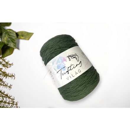 25 - Olajfazöld gyapjú fonal 500 gramm