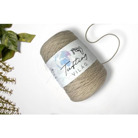 36 - Bézs gyapjú fonal 500 gramm