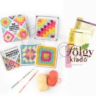 50 horgolt négyzet kártyákon