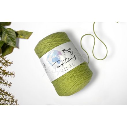 52 - Limezöld gyapjú fonal 500 gramm