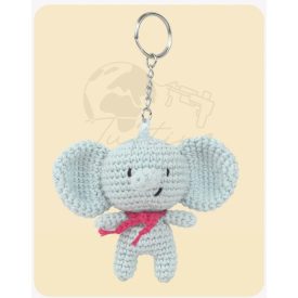 Eli, az elefánt - mini amigurumi kulcstartó készlet
