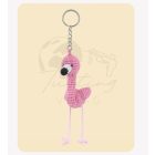 Flo, a flamingó - mini amigurumi kulcstartó készlet