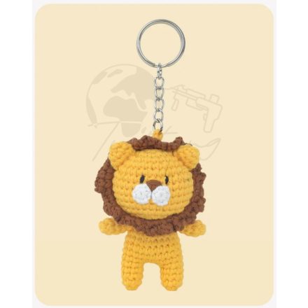 Levi, az oroszlán - mini amigurumi kulcstartó készlet