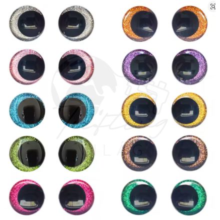 Csillámos biztonsági szem 10 mm