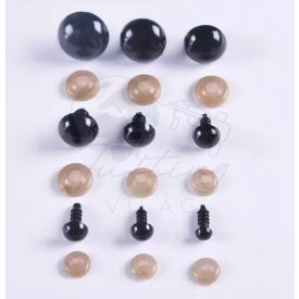 Fekete biztonsági szem 12 mm