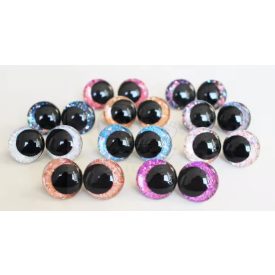 Glitteres biztonsági szem nagy pupillás 12 mm