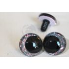 Glitteres biztonsági szem nagy pupillás 20 mm