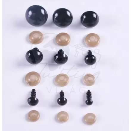 Fekete biztonsági szem 14 mm